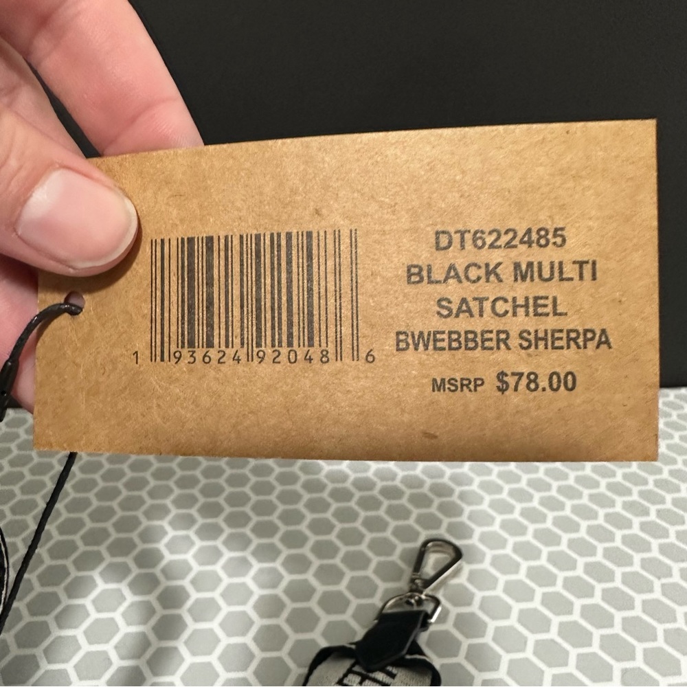 Steve Madden Black Sherpa Authentic Bwebber Satch… - image 6